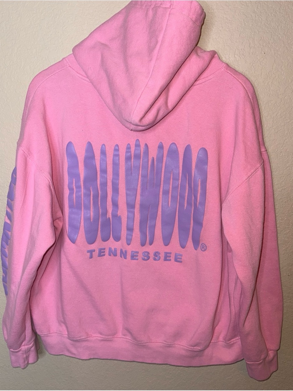 Pink Dollywood Graphic Crewneck Hoodie Sweatshirt
